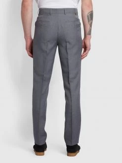 Farah Farah Mainline Roachman Frogmouth Anti Stain Twill Trousers In Dark Grey