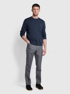 Farah Farah Mainline Roachman Frogmouth Anti Stain Twill Trousers In Dark Grey