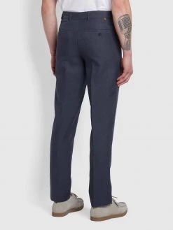 Farah Roachman Anti Stain Twill Trousers In Indigo Farah Mainline