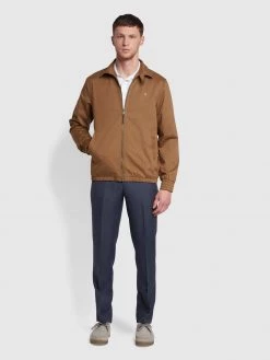 Farah Roachman Anti Stain Twill Trousers In Indigo Farah Mainline