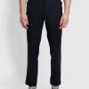 Farah Roachman Anti Stain Twill Trousers In Navy