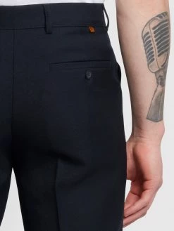 Farah Roachman Anti Stain Twill Trousers In Navy