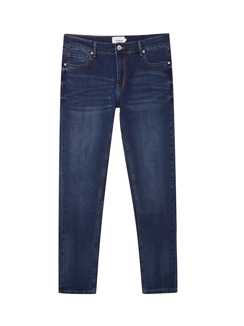 Farah Drake Slim Fit Stretch Jeans In Mid Denim CLOTHING 7 Farah Drake Slim Fit Stretch Jeans In Mid Denim CLOTHING