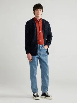 Farah Haberberg Argyll Regular Fit Cardigan In True Navy