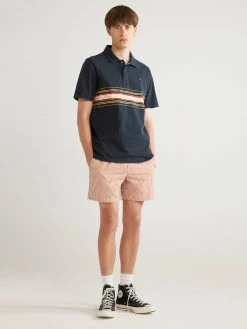 Farah Polos Geno Slim Fit Organic Cotton Polo Shirt In True Navy