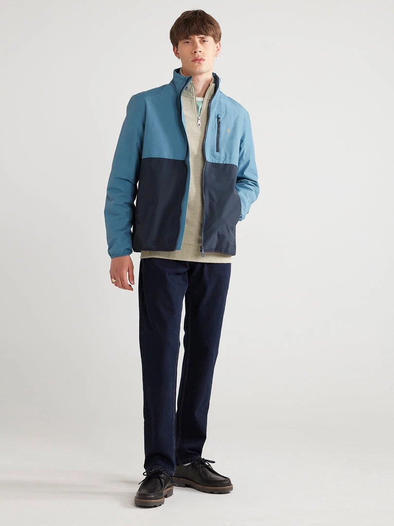 Farah Jeans Washington Jacket In Saxe/True Navy 4 Farah Jeans Washington Jacket In Saxe/True Navy