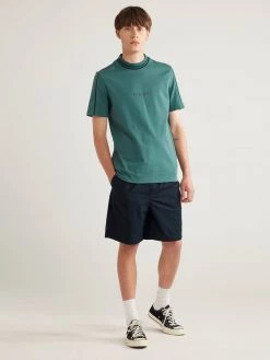 Farah Chain Regular Fit Organic Cotton T-Shirt In Pine Green T-Shirts