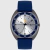 ACCESSORIES Farah Black Silicone Strap Watch In Regatta Blue 1 ACCESSORIES Farah Black Silicone Strap Watch In Regatta Blue