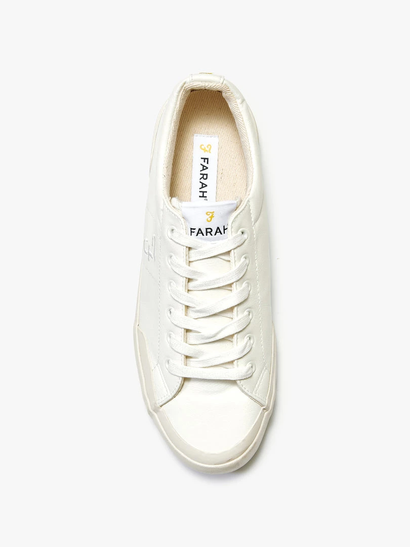 Farah Dallas Leather Trainer In White NEW IN 5 Farah Dallas Leather Trainer In White NEW IN
