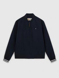 Farah Farah Mainline Slade Bomber Jacket In True Navy 11 Farah Farah Mainline Slade Bomber Jacket In True Navy