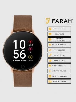 Jeans Farah Series 5 Smart Watch In Tan 11 Jeans Farah Series 5 Smart Watch In Tan