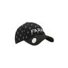 Farah Jeans Reese Allover Print Six Panel Golf Cap In Black