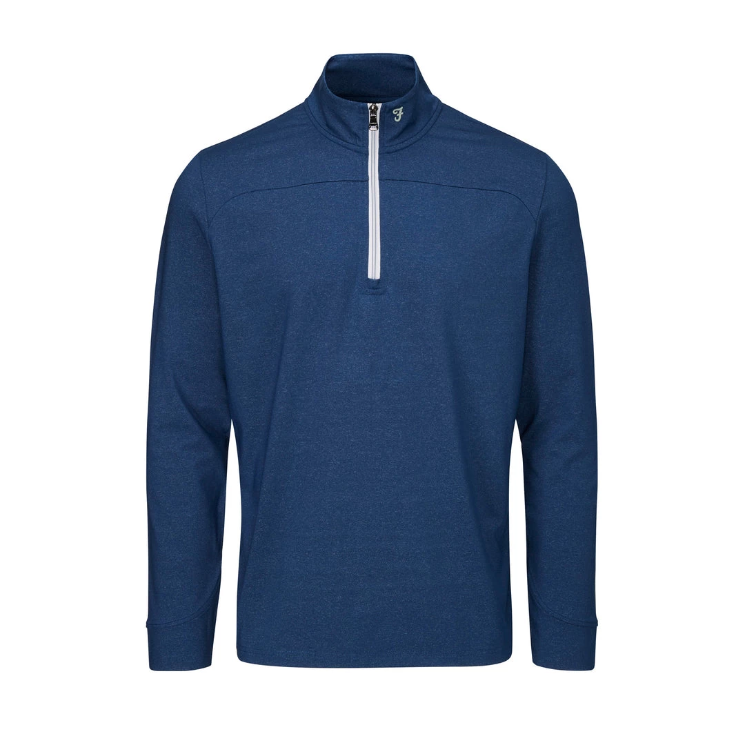 Farah Hayes Golf Quarter Zip Layering Pullover In Regatta Blue Jeans 3 Farah Hayes Golf Quarter Zip Layering Pullover In Regatta Blue Jeans