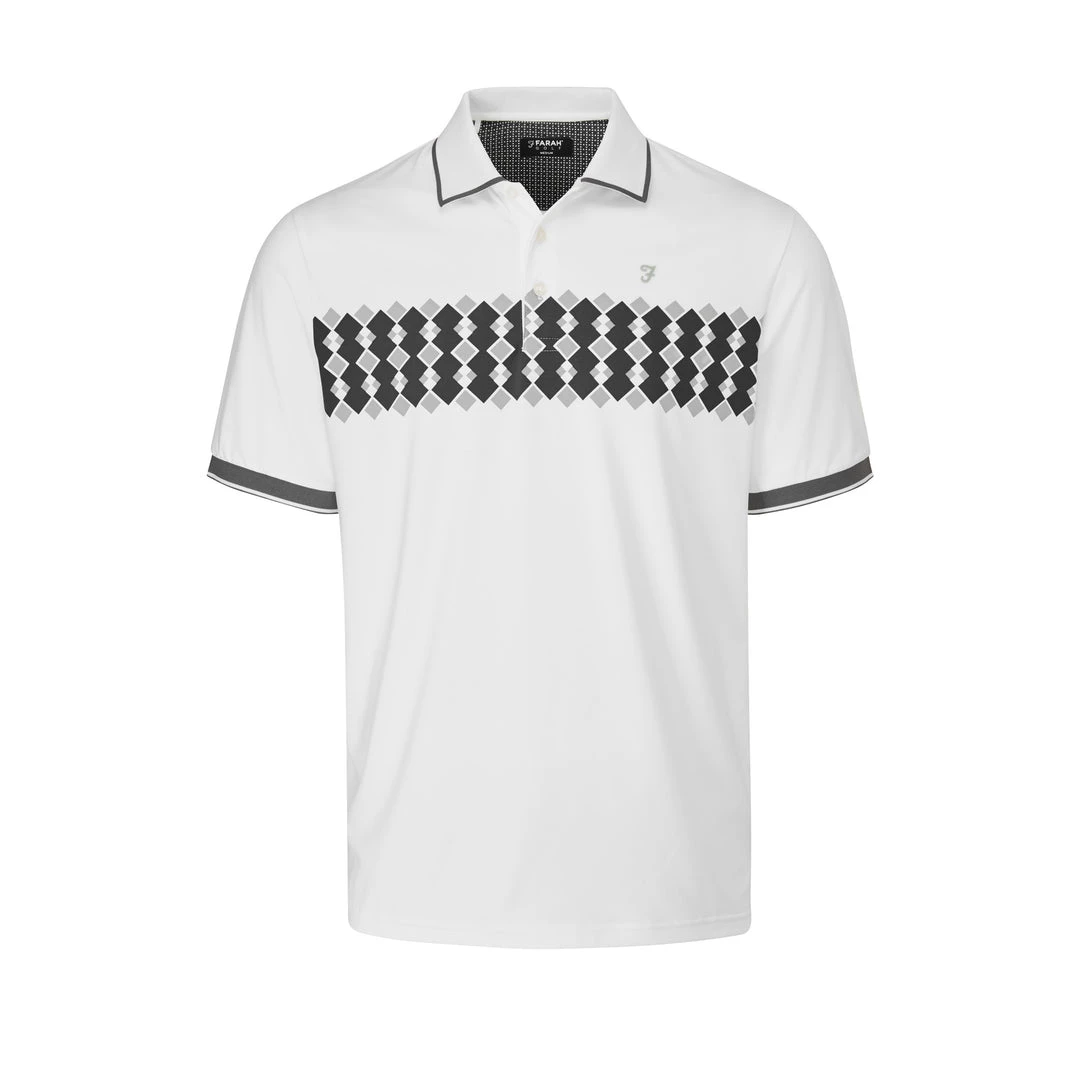 Farah Addison Golf Polo Shirt In White 3 Farah Addison Golf Polo Shirt In White