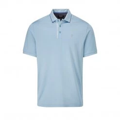 Farah Hoxie Golf Polo Shirt In Blue Grey