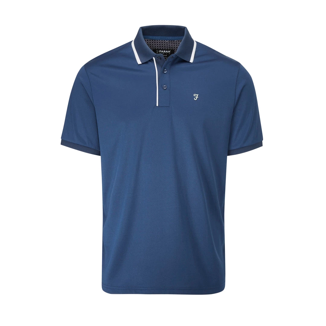 Farah Polos Hoxie Golf Polo Shirt In Regatta Blue 3 Farah Polos Hoxie Golf Polo Shirt In Regatta Blue