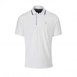 Farah Hoxie Golf Polo Shirt In White Polos
