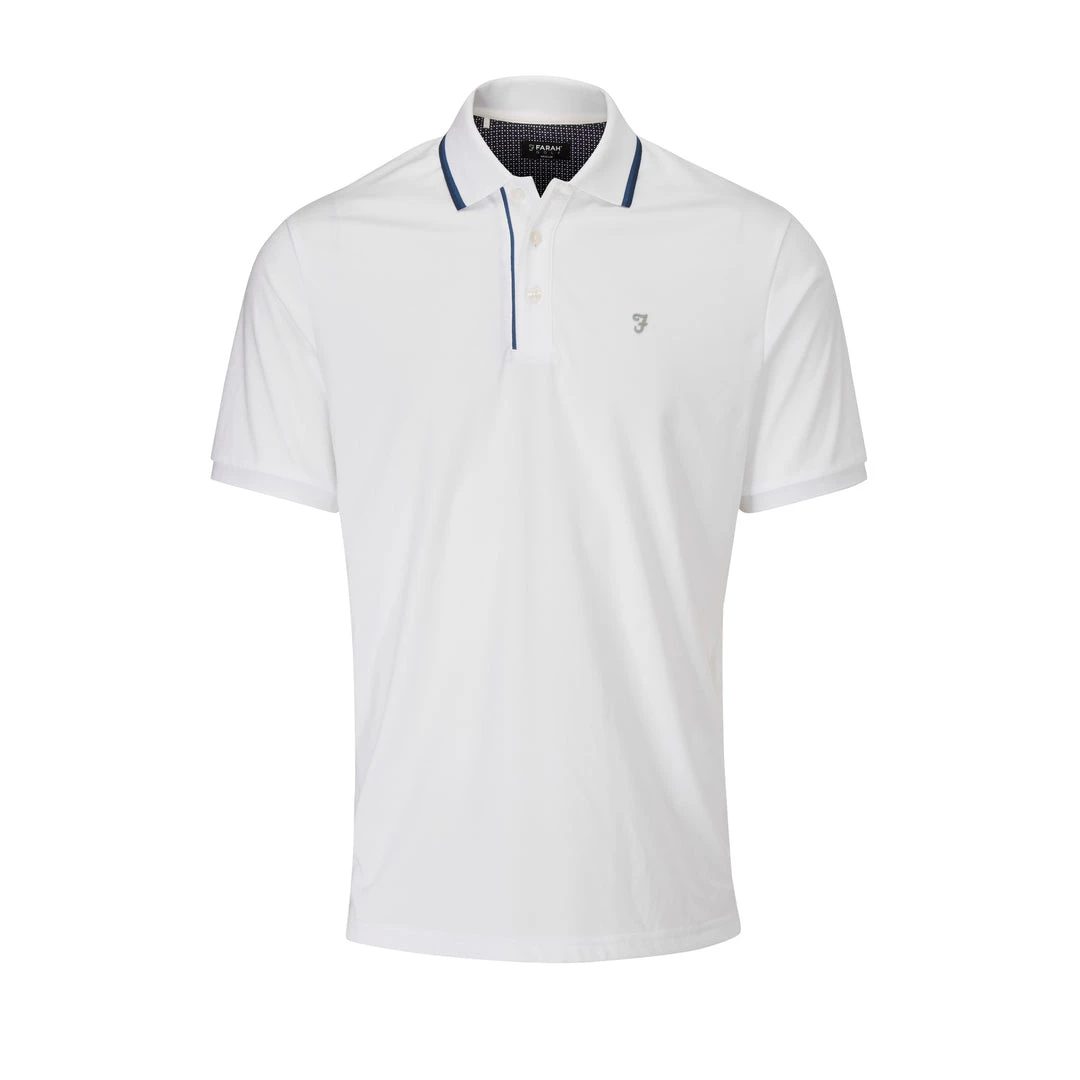 Farah Hoxie Golf Polo Shirt In White Polos 3 Farah Hoxie Golf Polo Shirt In White Polos