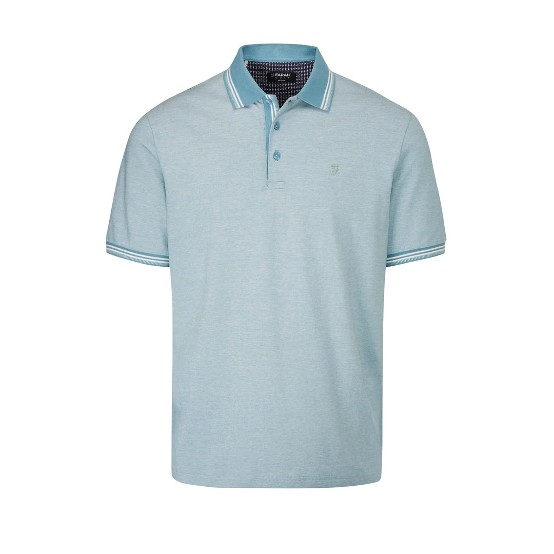 Farah Polos Morrill Golf Polo Shirt In Teal Hue 3 Farah Polos Morrill Golf Polo Shirt In Teal Hue