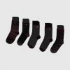 Farah Fonda 5 Pack Dress Socks In Assorted Jeans
