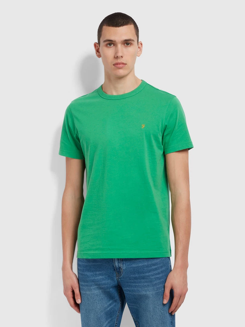 Danny Slim Fit Organic Cotton T-Shirt In Farah Fresh Green T-Shirts 3 Danny Slim Fit Organic Cotton T-Shirt In Farah Fresh Green T-Shirts
