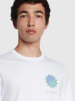 Farah Mackey Regular Fit Organic Cotton T-Shirt In White NEW IN