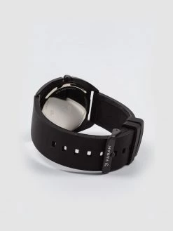 Jeans Farah Black Silicone Strap Watch In Deep Black