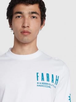 Farah O'Donnell Regular Fit Long Sleeve Organic Cotton T-Shirt In White 10 Farah O'Donnell Regular Fit Long Sleeve Organic Cotton T-Shirt In White