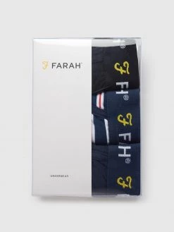 Farah Arkona 3 Pack Boxers In Assorted Colours Jeans