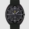 Jeans Farah Black Silicone Strap Watch In Deep Black