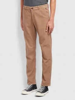 Farah Elm Regular Fit Cord Trousers In Beige