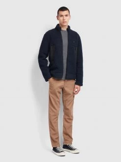 Farah Elm Regular Fit Cord Trousers In Beige