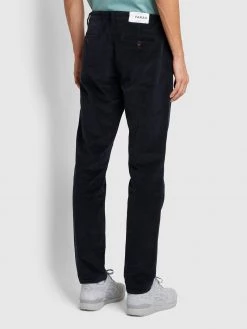 Farah Elm Regular Fit Cord Trousers In True Navy Trousers And Chinos