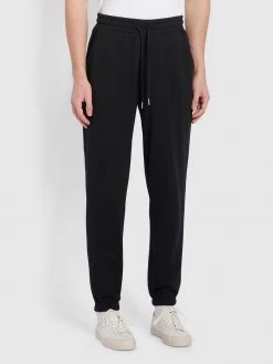 Farah Trousers And Chinos Durrington Organic Cotton Jogger In Black