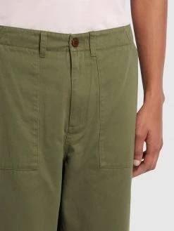 Farah Hawtin Relaxed Fit Twill Trousers In Vintage Green 9 Farah Hawtin Relaxed Fit Twill Trousers In Vintage Green