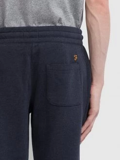 Farah Durrington Organic Cotton Jogger In True Navy Trousers And Chinos