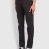 Farah Trousers And Chinos Elm Regular Fit Cotton Hopsack Trousers In Black