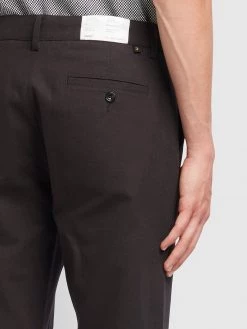 Farah Trousers And Chinos Elm Regular Fit Cotton Hopsack Trousers In Black