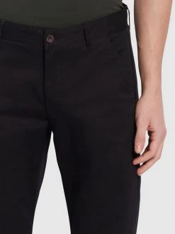 Farah Elm Regular Fit Organic Cotton Twill Chinos In Black