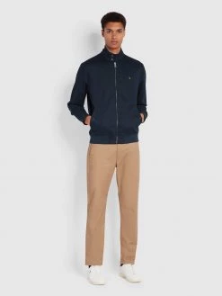 Farah Elm Regular Fit Organic Cotton Twill Chinos In Beige