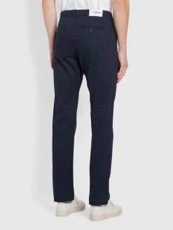 Farah CLOTHING Elm Regular Fit Organic Cotton Twill Chinos In True Navy