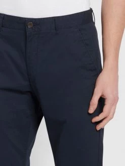 Farah CLOTHING Elm Regular Fit Organic Cotton Twill Chinos In True Navy