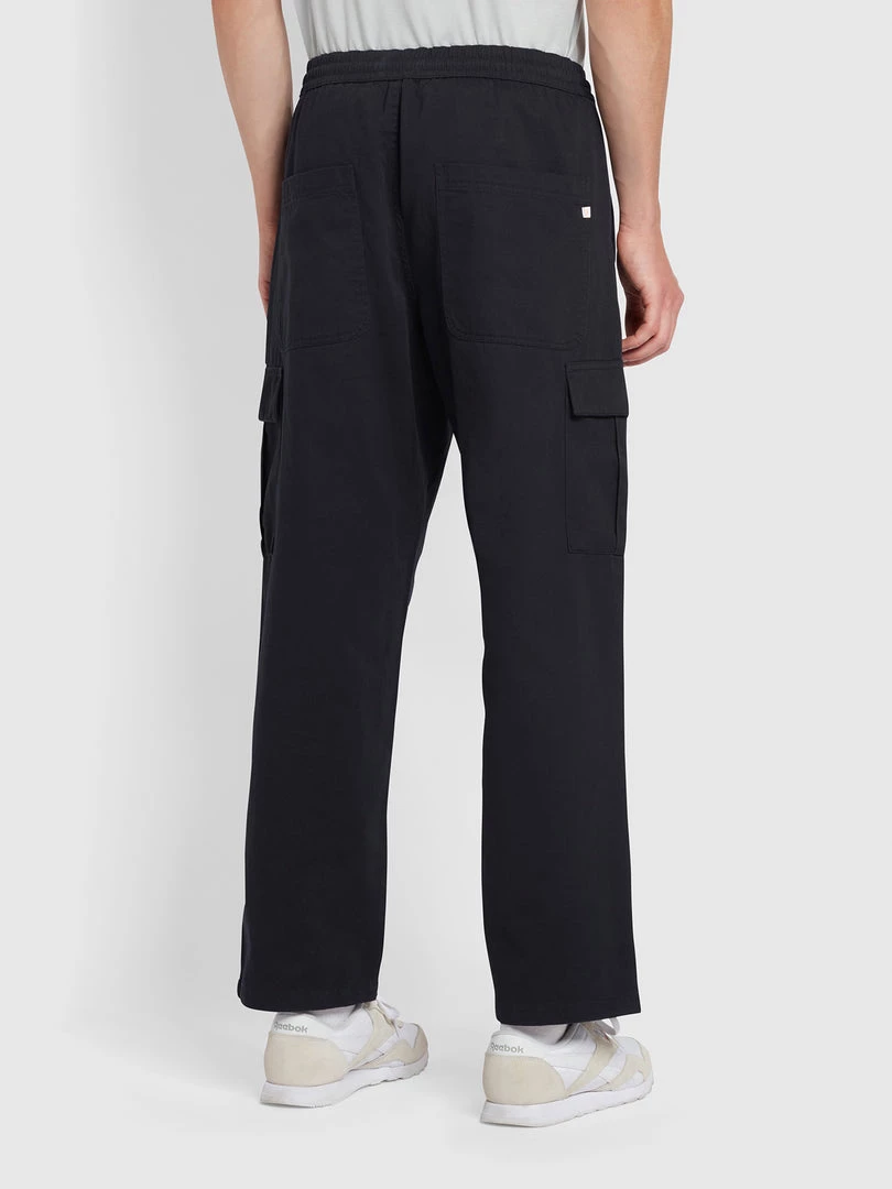 Farah Greenport Regular Fit Twill Cargo Trousers In True Navy 6 Farah Greenport Regular Fit Twill Cargo Trousers In True Navy
