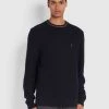Farah Bayley Crew Neck Jumper In True Navy