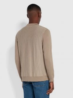 Farah Jumpers And Knitwear Silverstone Regular Fit Cardigan In Smoky Brown