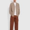 Farah Jumpers And Knitwear Silverstone Regular Fit Cardigan In Smoky Brown