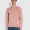 Farah Mullen Organic Cotton Crew Neck Jumper In Pink Rose CLOTHING