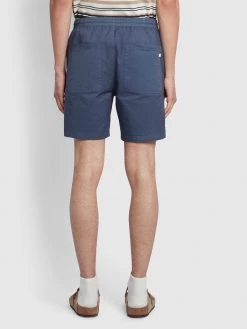 Farah Redwald Paper Touch Drawstring Shorts In Cold Metal