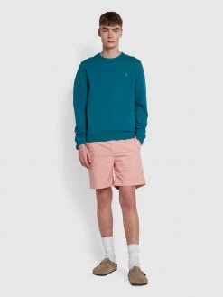 Farah Redwald Paper Touch Drawstring Shorts In Pink Rose