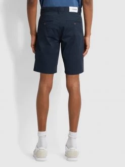 Farah Hawk Organic Cotton Chino Shorts In True Navy